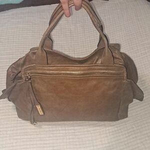 Brown leather Abro bag oversized EUC